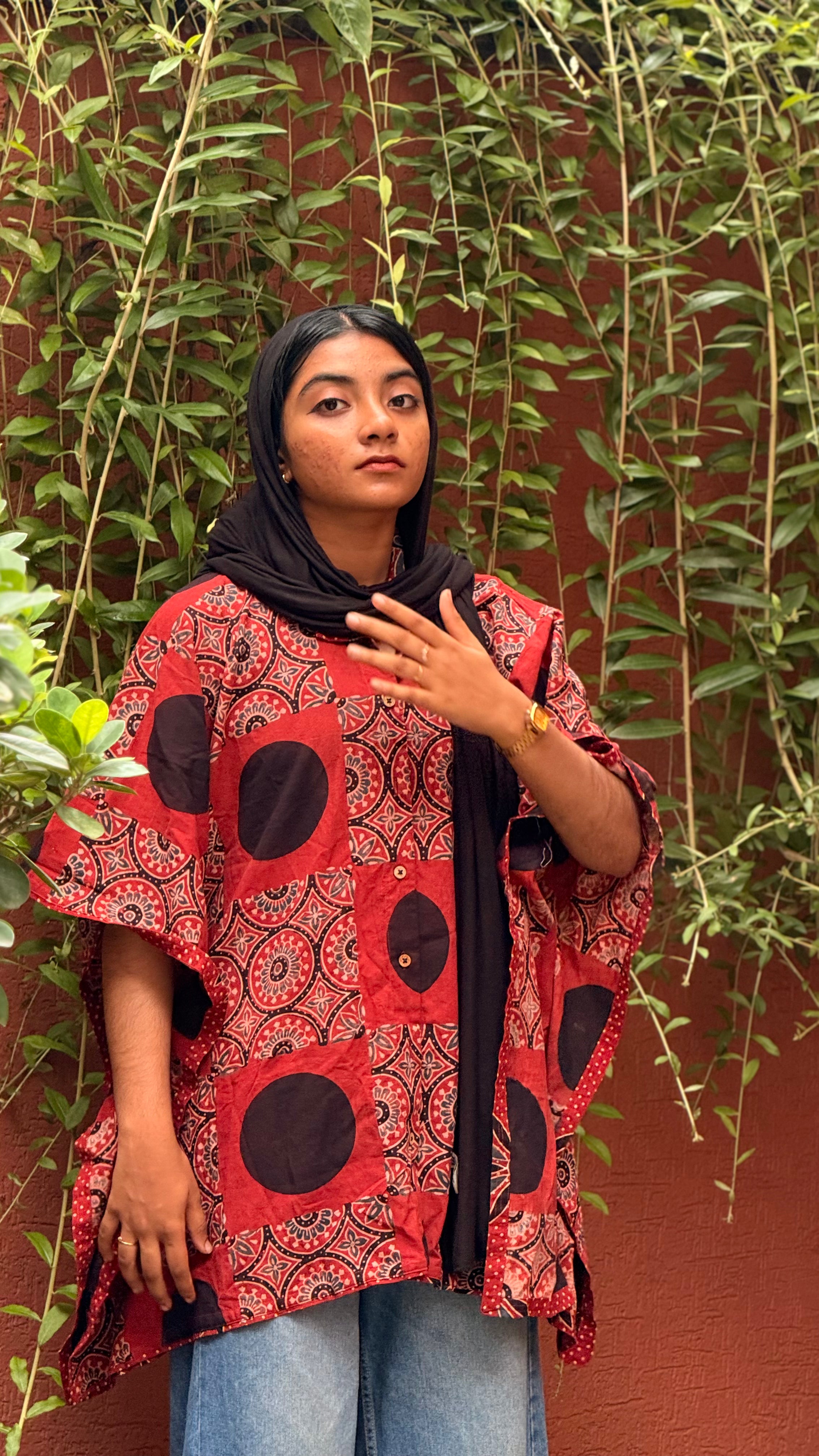 Ajrakh Printed Kaftan Shorts Coordset for Women