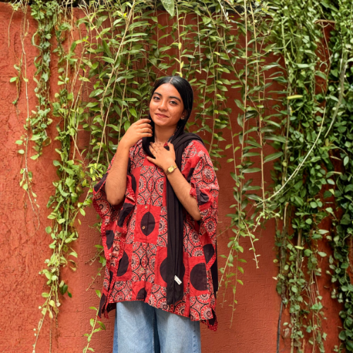 Ajrakh Printed Kaftan Shorts Coordset for Women